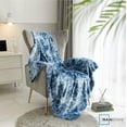 Mainstays Blue Tie Dye Cozy Plush Throw Blanket 50" x 60"