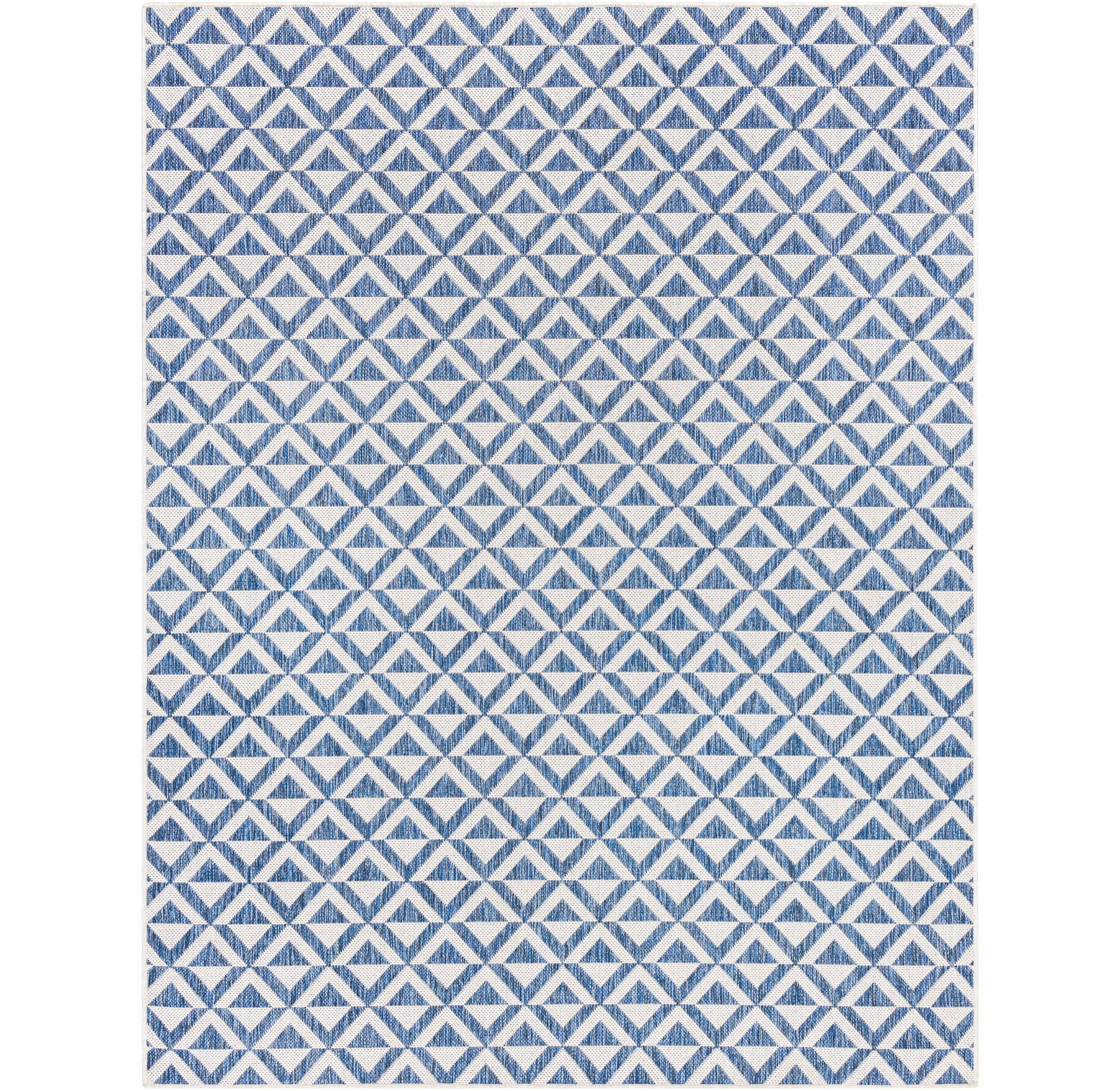 Mainstays Blue Turquoise Geometric Diamond Indoor/Outdoor Area Rug, 5'x7'
