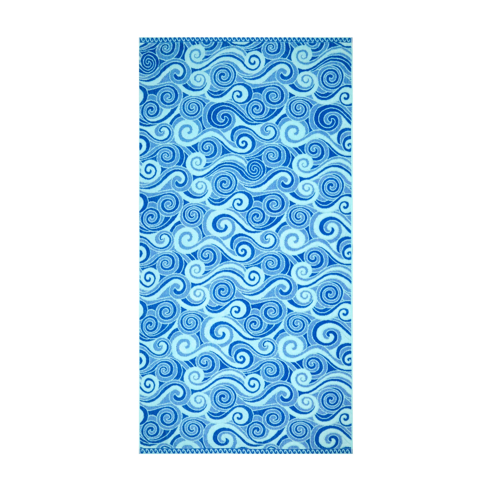 Mainstays Blue Waves Beach Towel, Size 72" x 36"