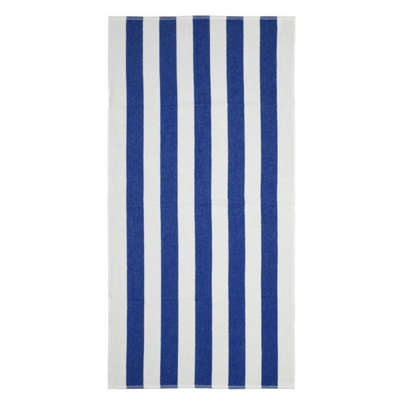 Mainstays Blue & White Cabana Stripe Beach Towel, 28" x 58"