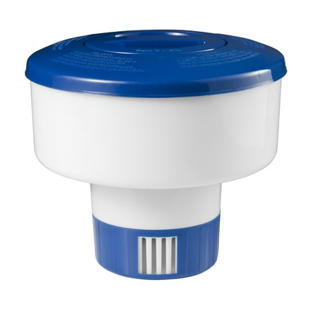Mainstays Blue & White Chlorine Dispenser for Pools & Spas - 7" L x 7" W x 3.75" H - 1 per Pack