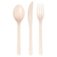 thumbnail image 1 of Mainstays - Blush Pink Eco-Friendly Recycled Plastic 3-Piece Flatware Set, 1 of 5