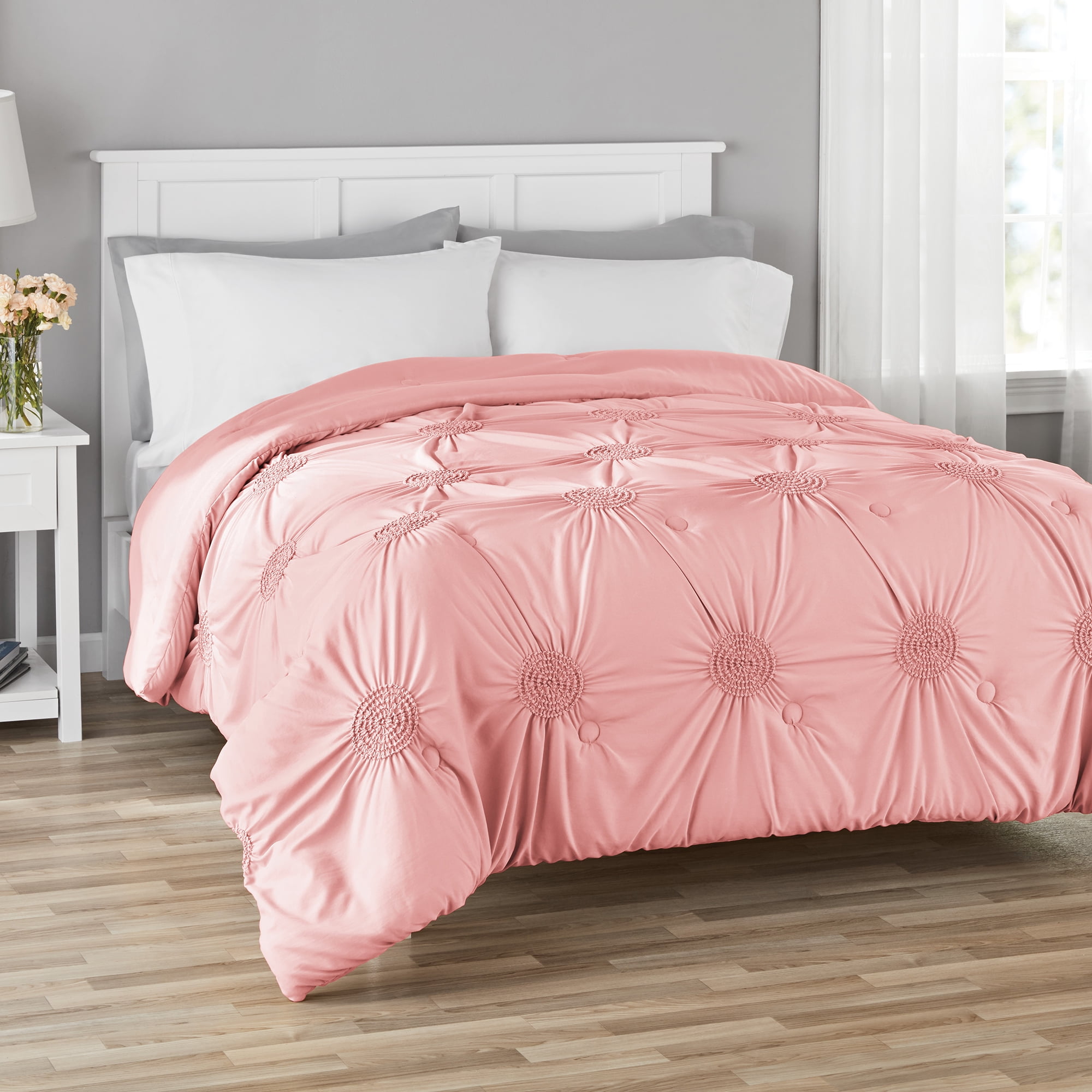 Mainstays Blush Pink Ultra Soft Comforter, King