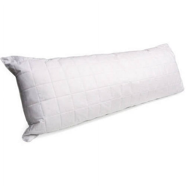 Mainstays Body Pillow with Quilted Cotton Cover, 20"x 54"
