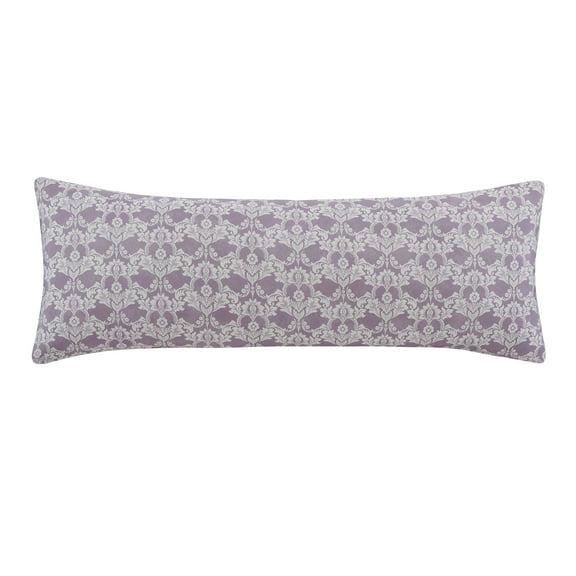 Mainstays Microfiber Body Pillowcase - Lavender Purple Damask - 20"x52" - 1 Pack
