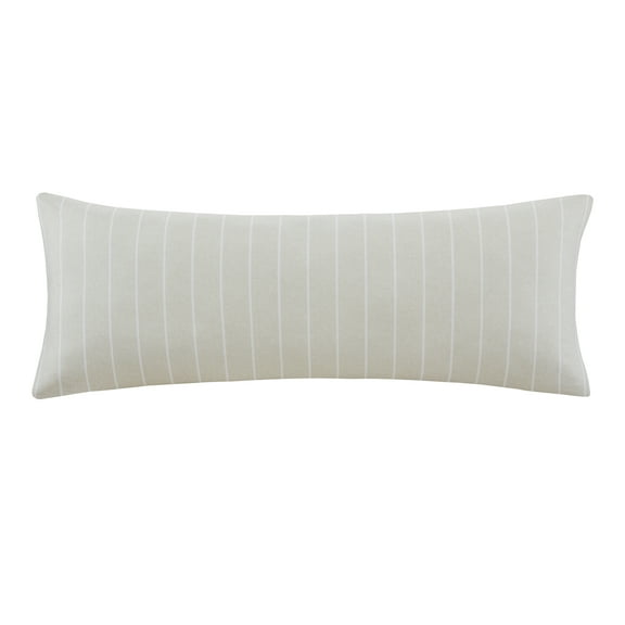Mainstays Microfiber Body Pillowcase - Beige & White Stripe - 20"x52" - 1 Pack