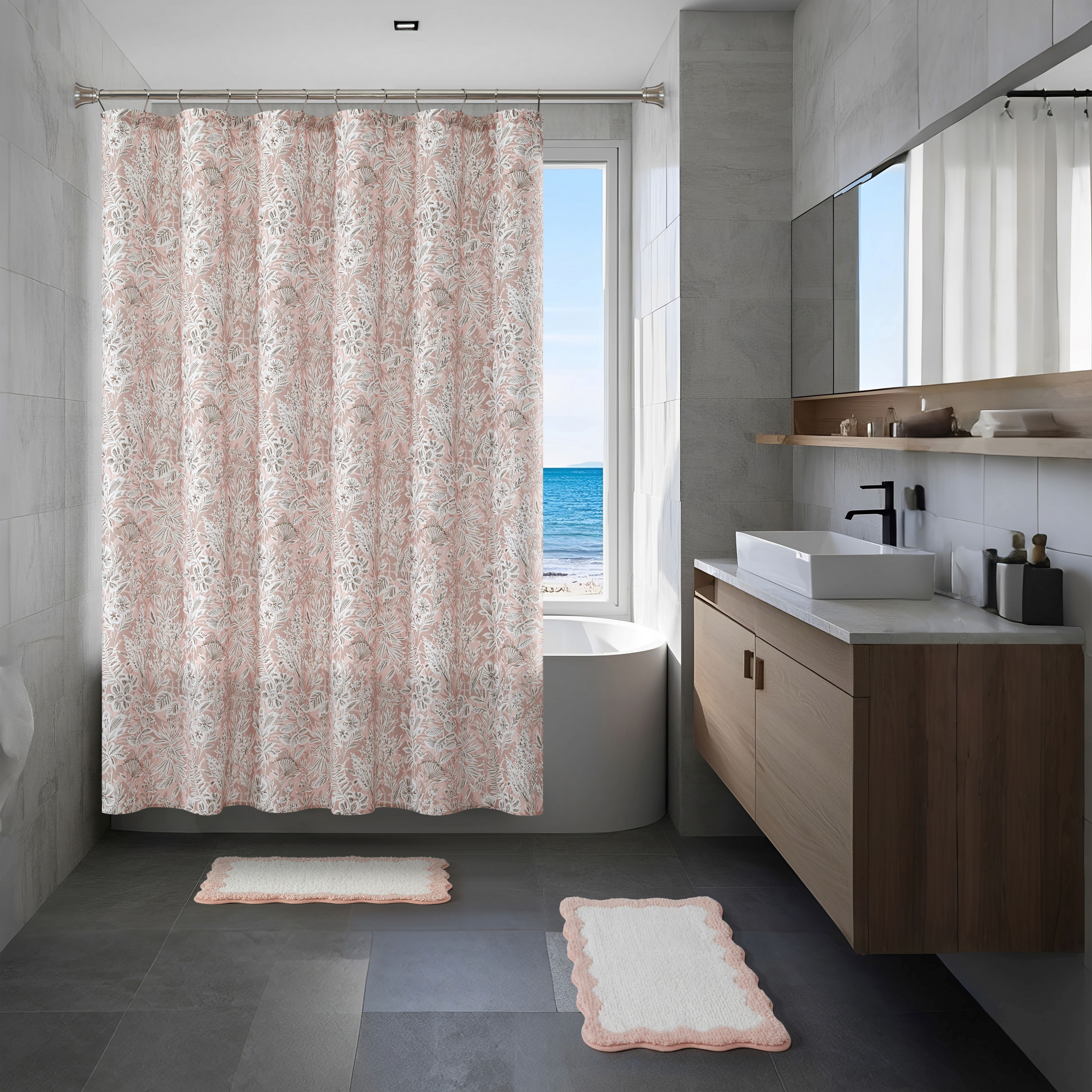 Inspiring Blush Shower Curtain Pictures