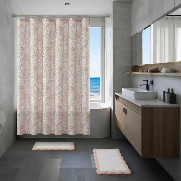 Mainstays Botanical Blush Shower Curtain