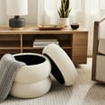 thumbnail image 1 of Mainstays Boucle Cloud Storage Ottoman, Cream, 1 of 6