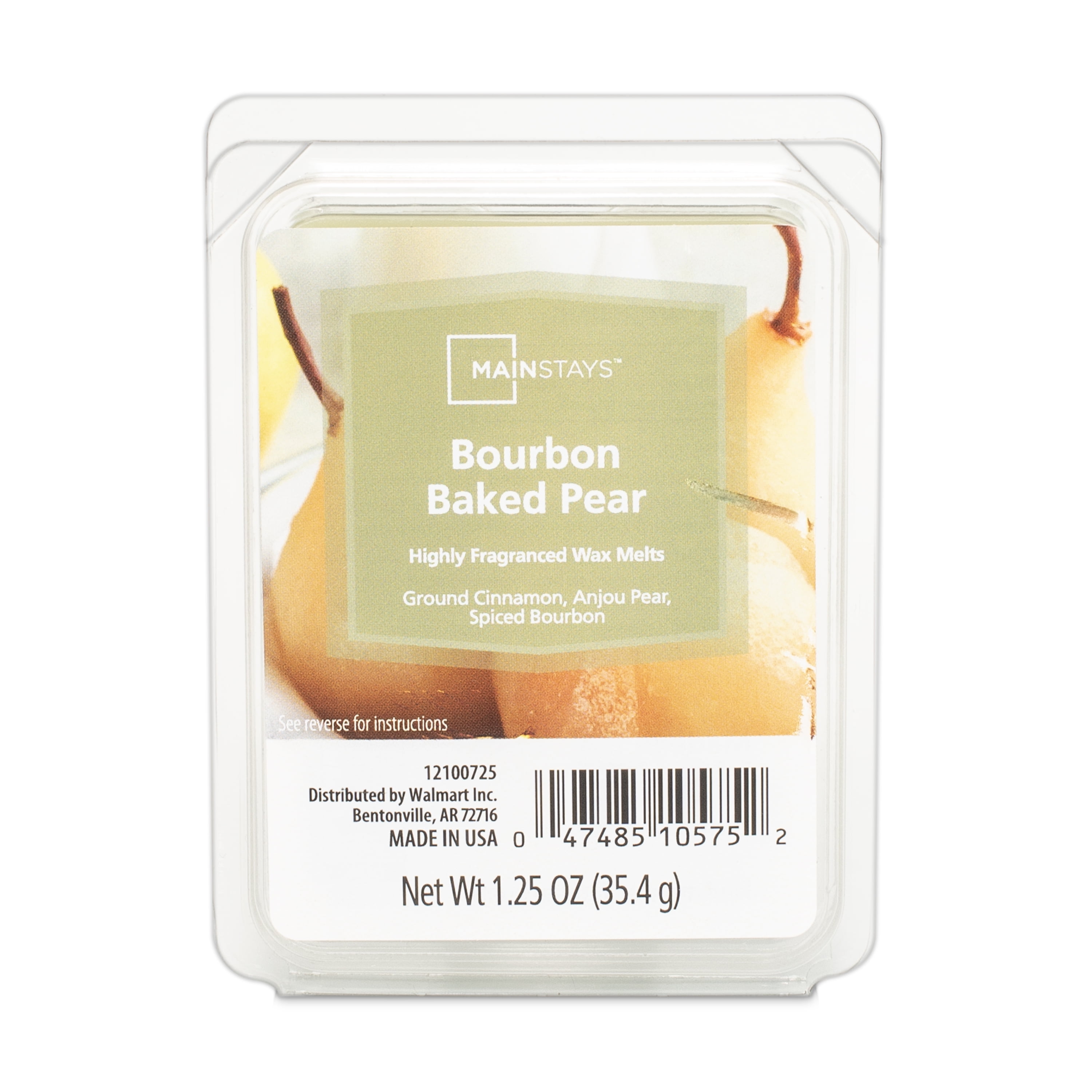Mainstays Bourbon Baked Pear Scented Wax Melt, 1.25 oz