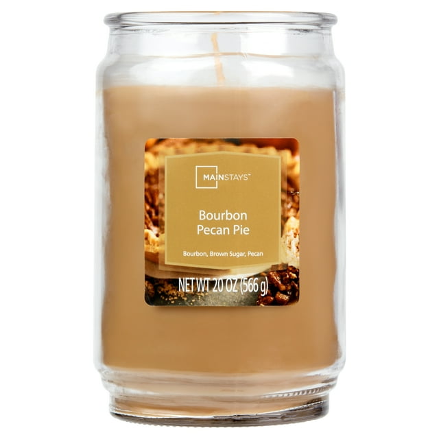 Mainstays Bourbon Pecan Pie Scented Single Wick Candle, 20 oz