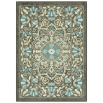 Mainstays Bright Persian Medallion Gray Blue Indoor Accent Rug, 1'8" x 2'10"