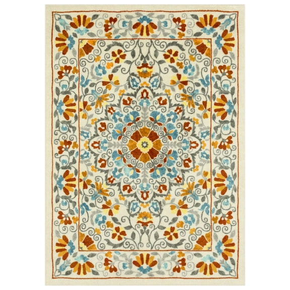 Mainstays Bright Persian Medallion Multicolor Indoor Large Area Rug, 9' x 12'