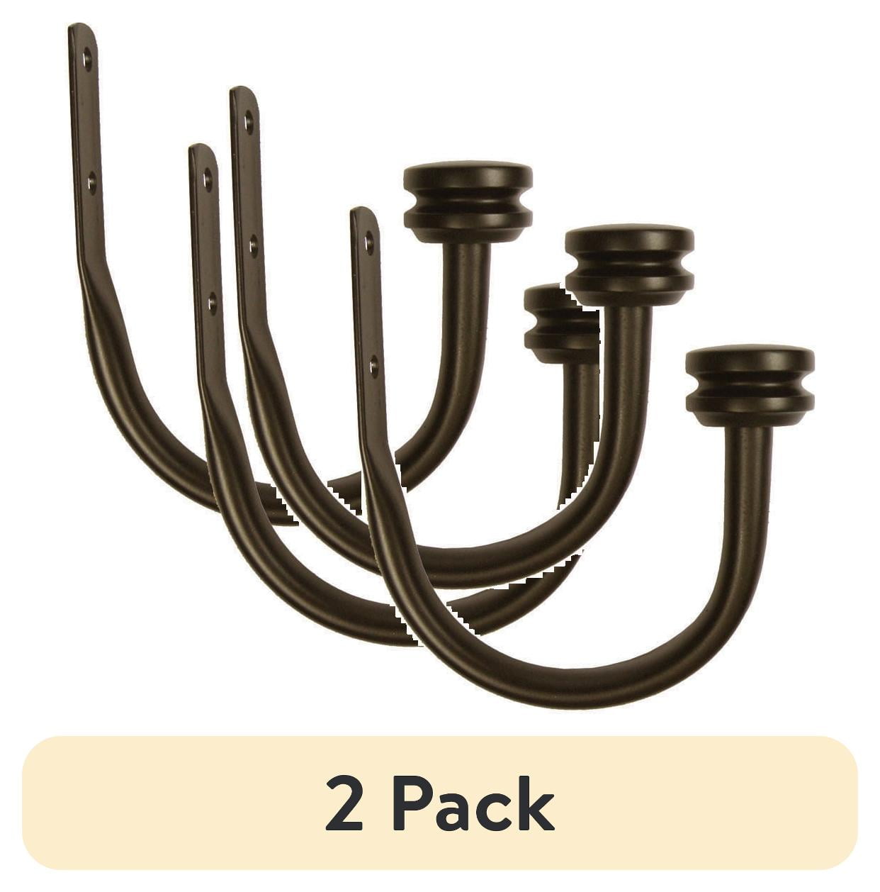 Bronze Finish Metal Curtain Holdbacks with Decorative Knob Design