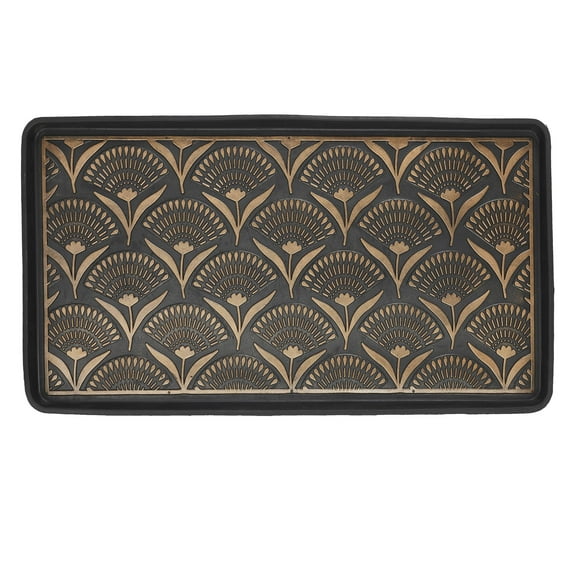 Mainstays Bronze Floral Rubber Boot Tray, 15" x 31"