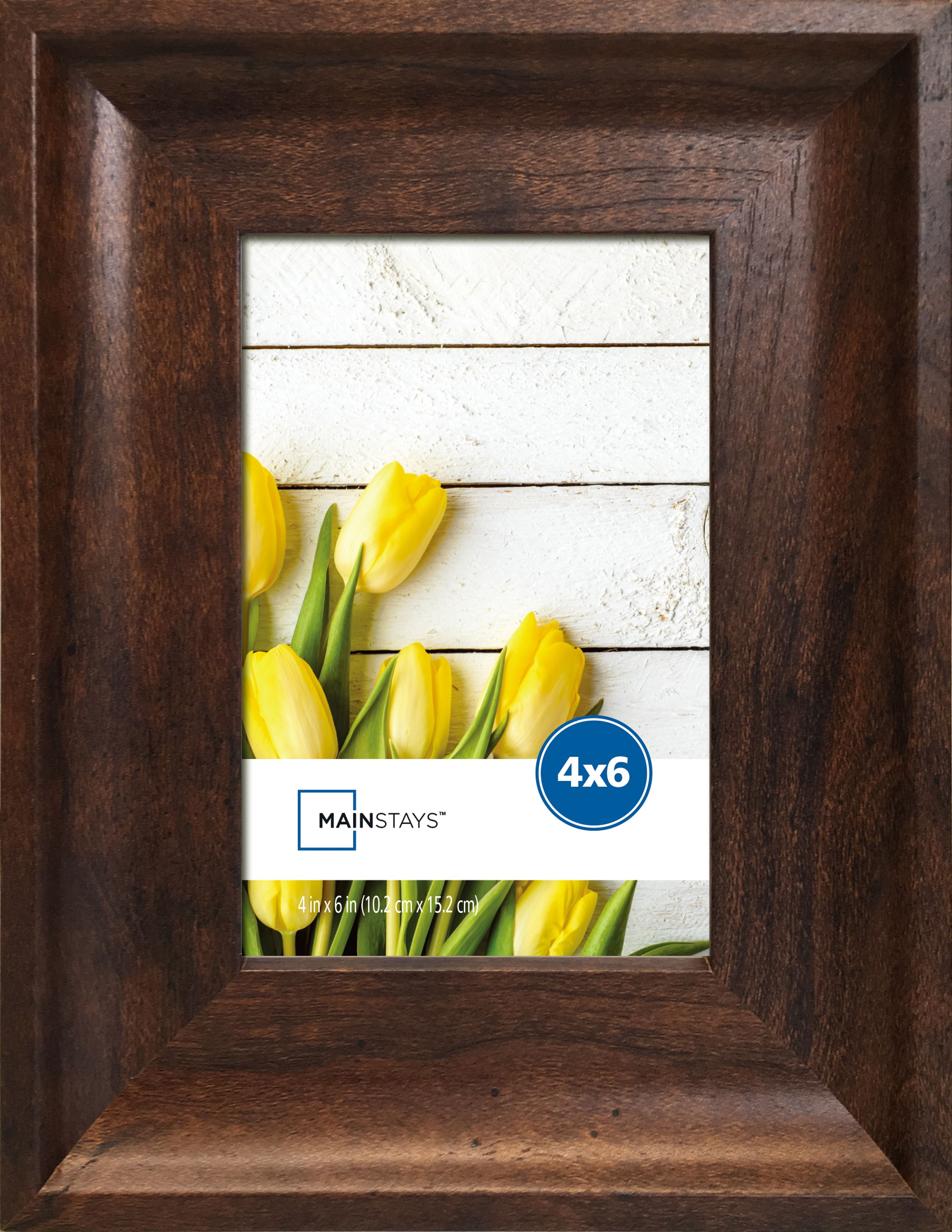 Mainstays Brown 4x6 Scoop Gallery Wall Picture Frame