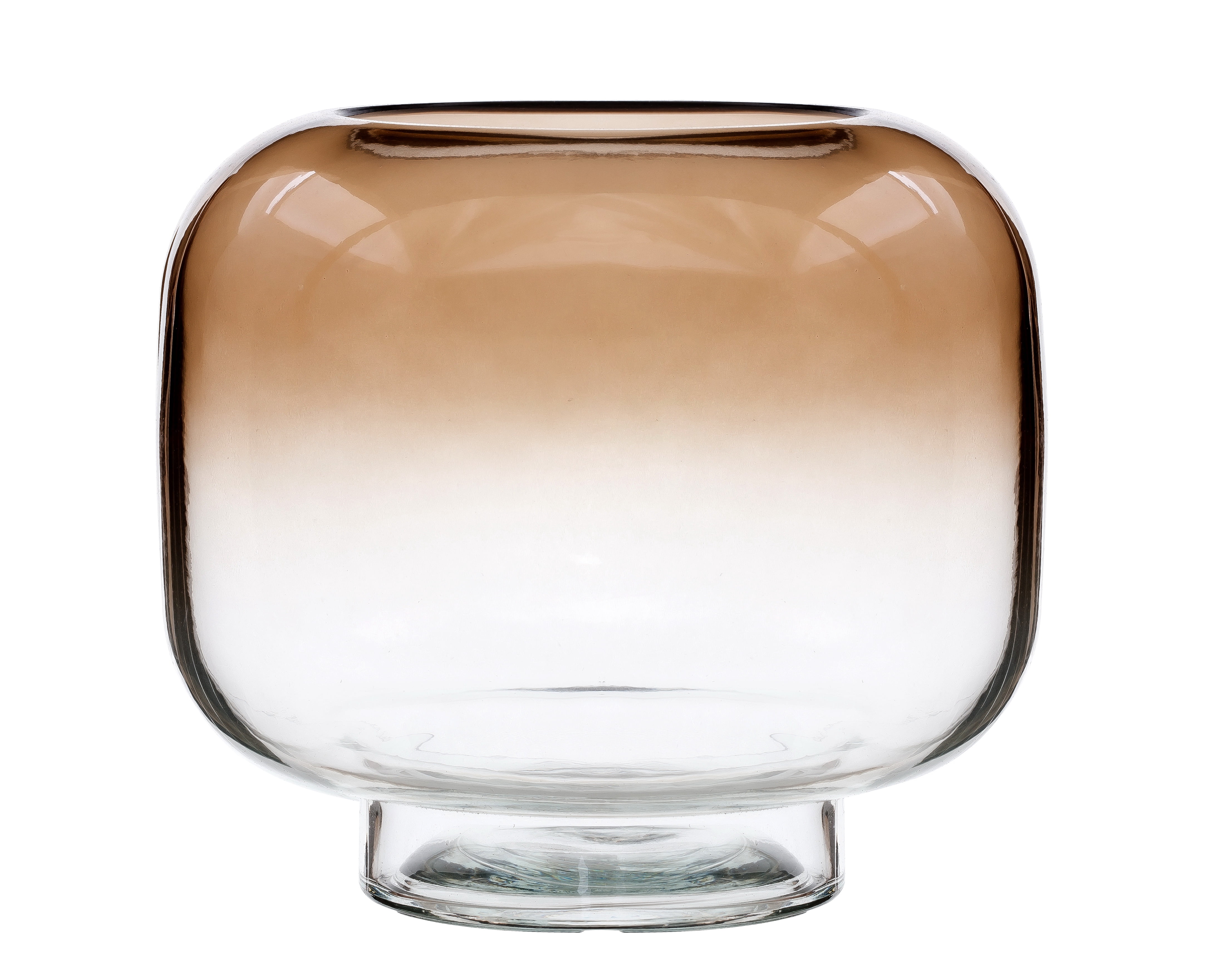 Mainstays 8" Brown Ombre Glass Hurricane Pillar Home Candle Holder Large