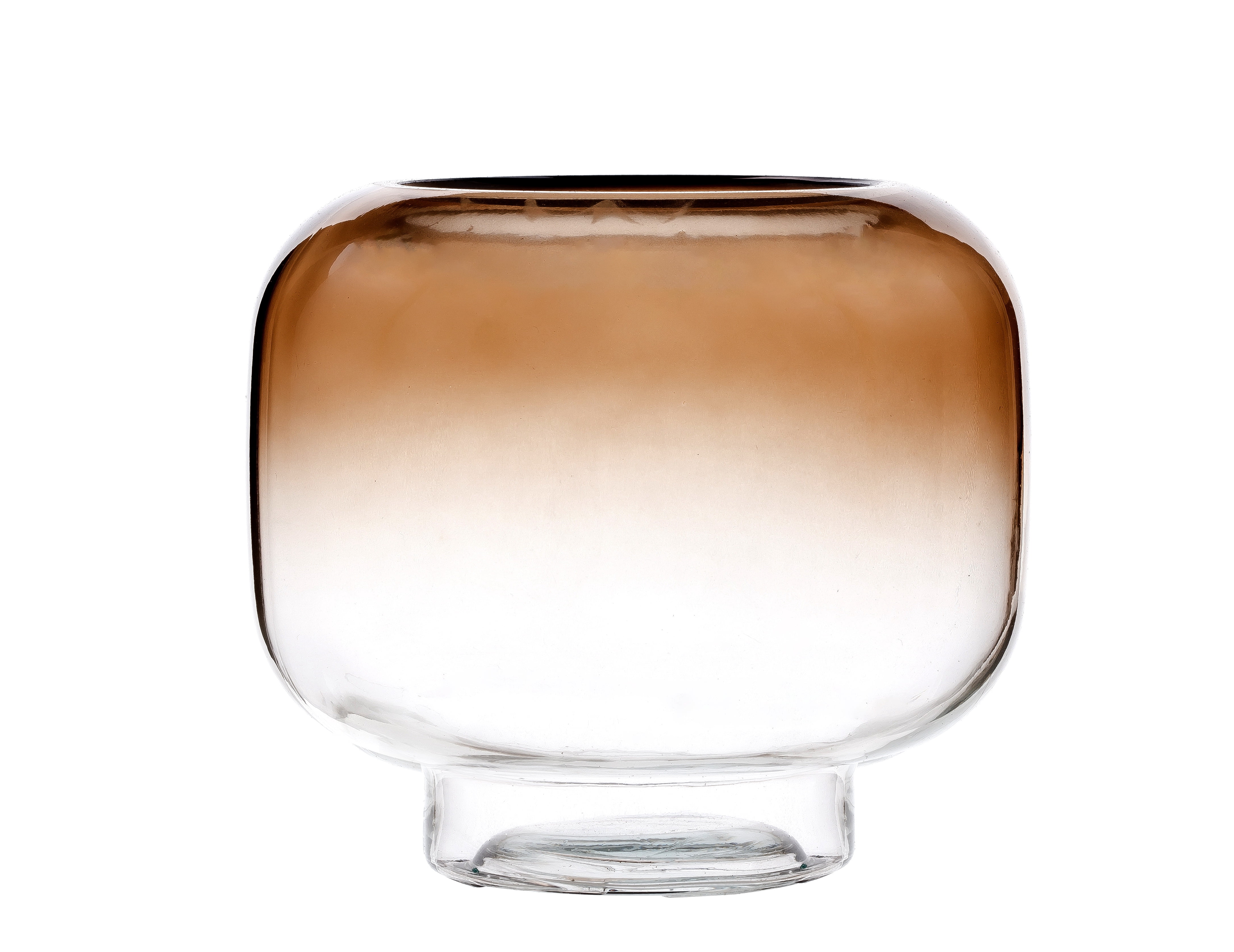 Mainstays 6.5" Brown Ombre Glass Hurricane Pillar Candle Holder Medium