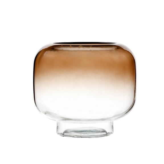 Mainstays 6.5" Brown Ombre Glass Hurricane Pillar Candle Holder Medium