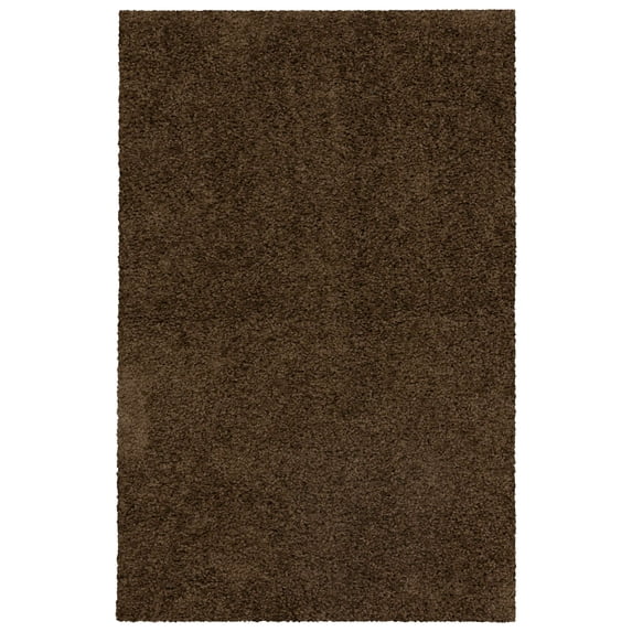 Mainstays Brown Suede Indoor Shag Accent Rug, 2 ft 6 in x 3 ft 10 in