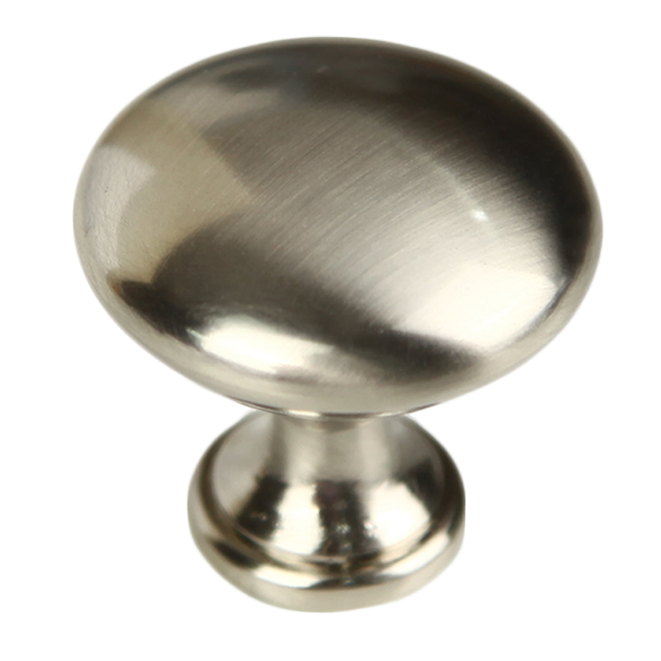 Mainstays Brushed Nickel Round Mushroom Knob, Steel, 2 Pack Mainstays Brushed Nickel Round Mushroom Knob, Steel, 2 Pack
