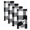 thumbnail image 1 of Mainstays Buffalo Plaid Woven Cotton Napkin, 4 Piece, Black and White, 1 of 8