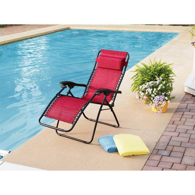Mainstays Bungee Lounge Chair, Red