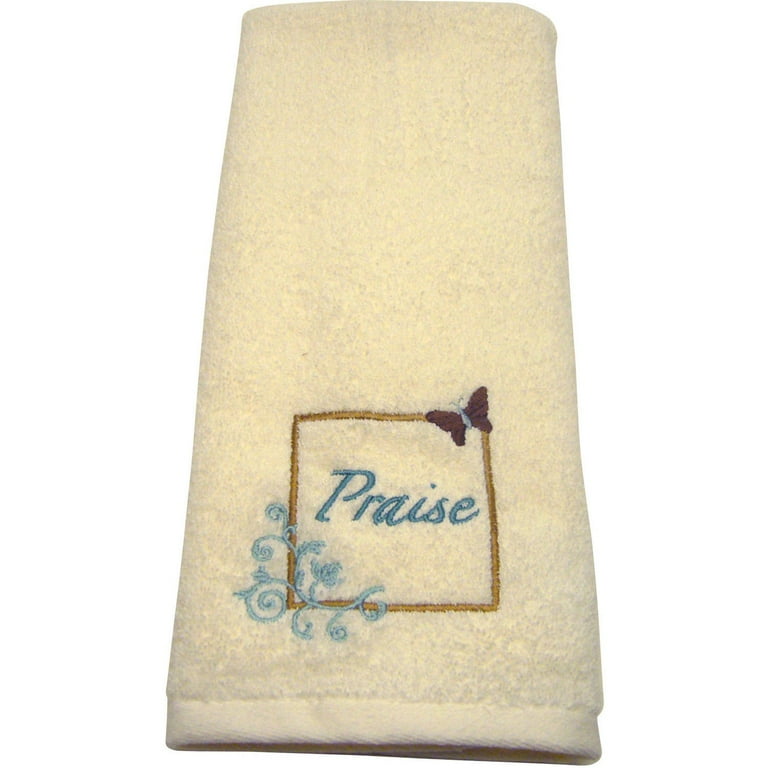 Faith embroidered hand towels / bath towels