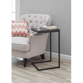 Mainstays C-Shape End Table, Espresso/Black