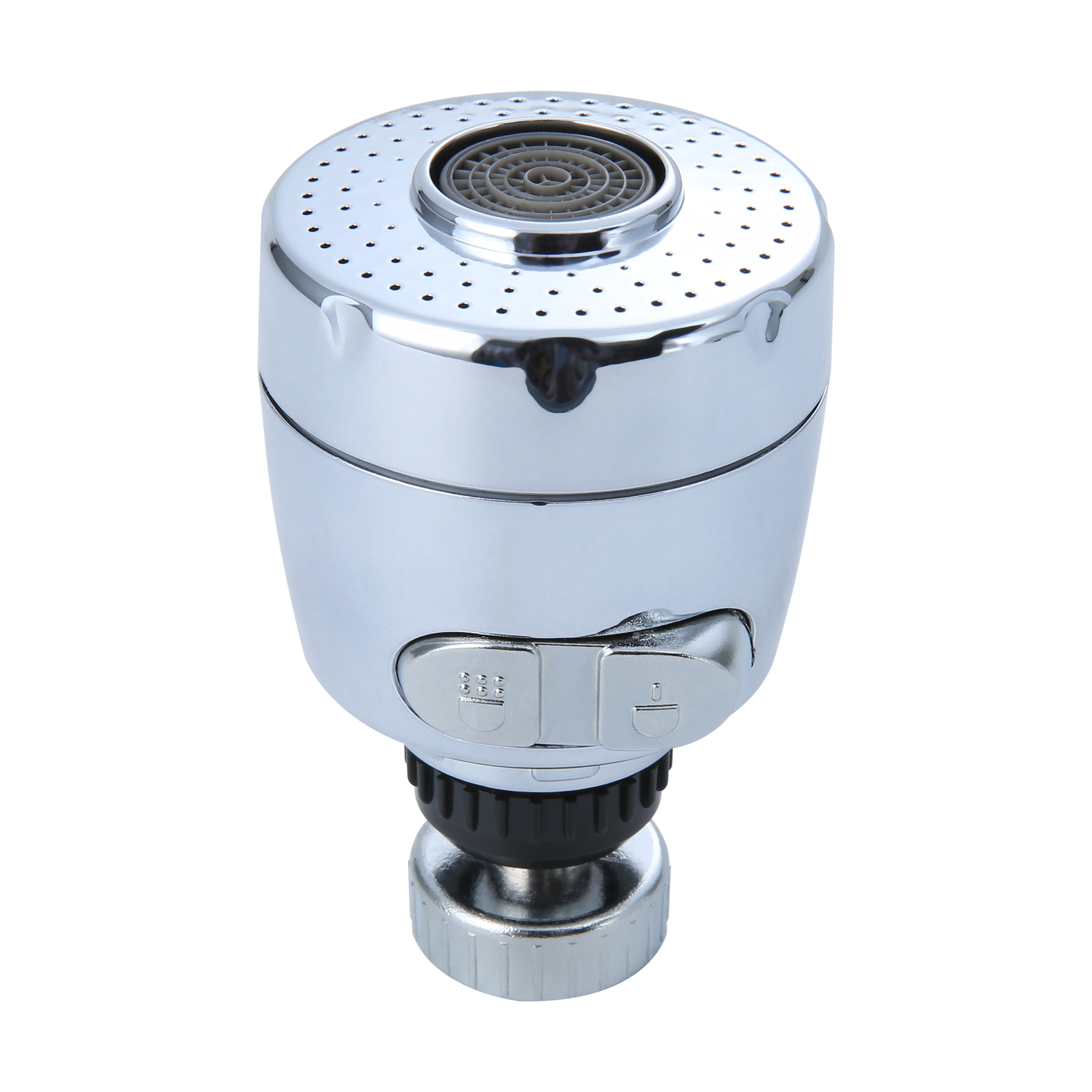 Mainstays ABS 360 Rotating Dual Thread Faucet Aerator with 2-Mode Water Sprayer Chrome