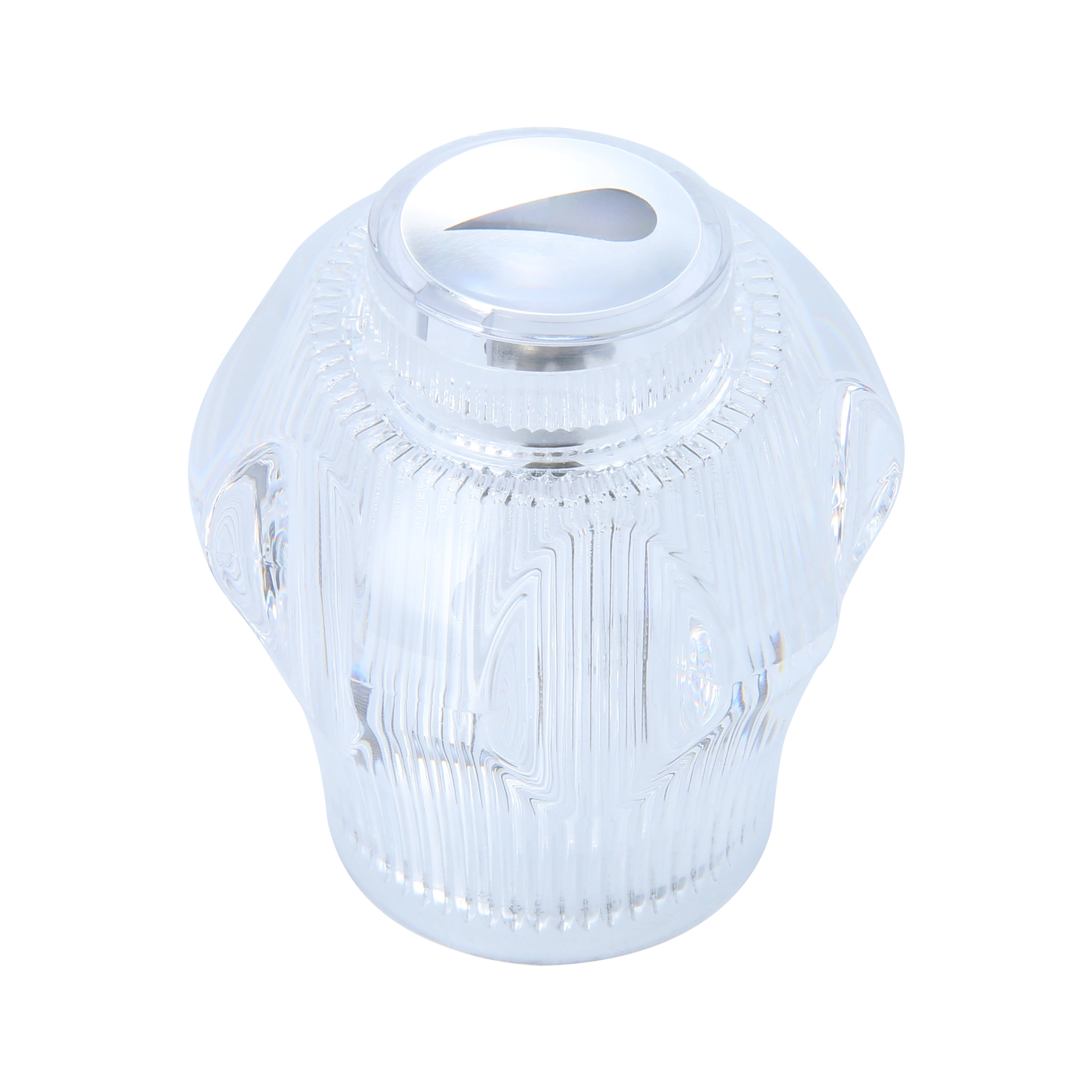 Mainstays Universal Acrylic Faucet Replacement Knob with Hot and Cold Indicators, 1 pack, Clear