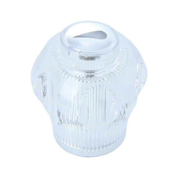 Mainstays Universal Acrylic Faucet Replacement Knob with Hot and Cold Indicators, 1 Pack, Clear