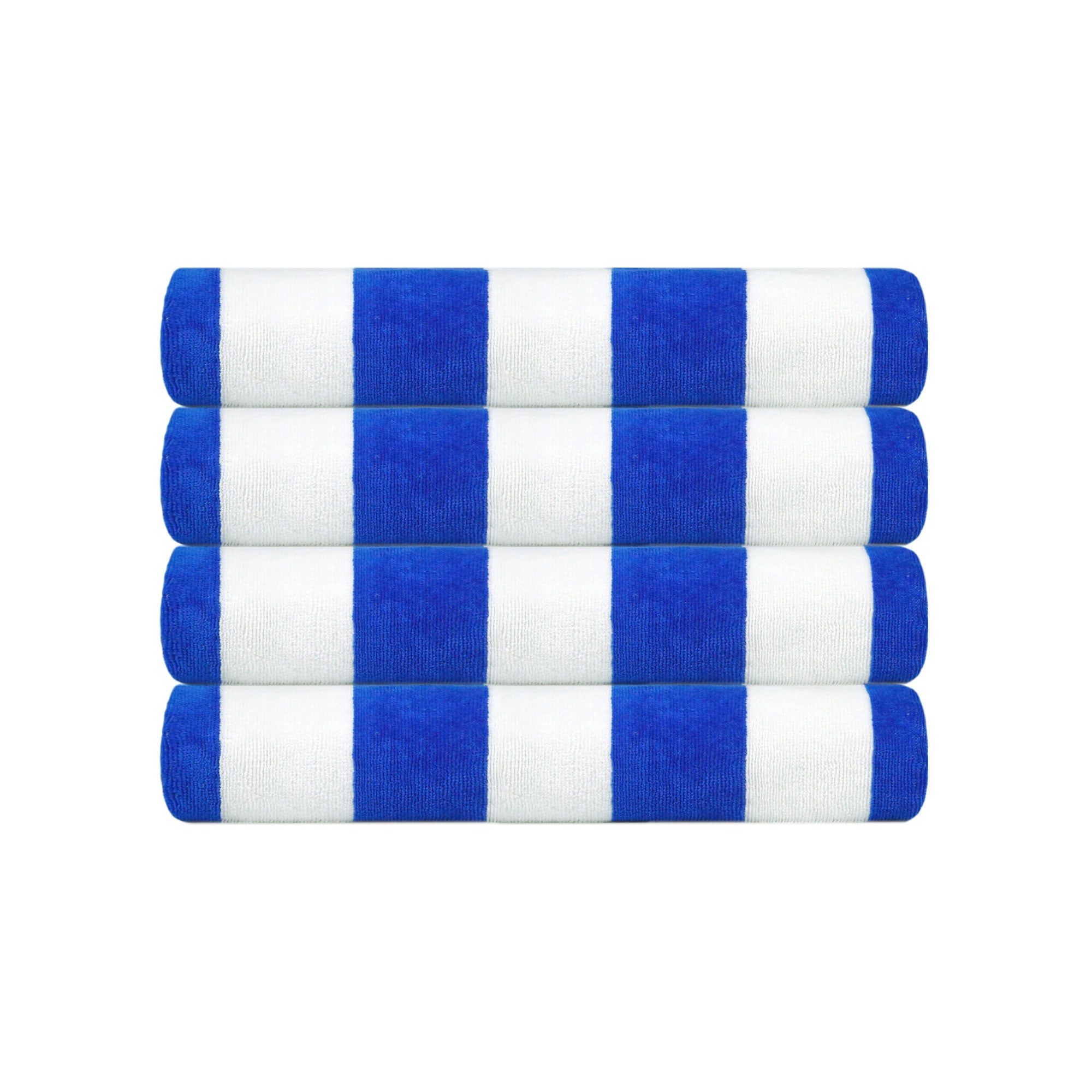 Mainstays Cabana Beach Towels, 4-Pack, 58 in x 28 in, Blue