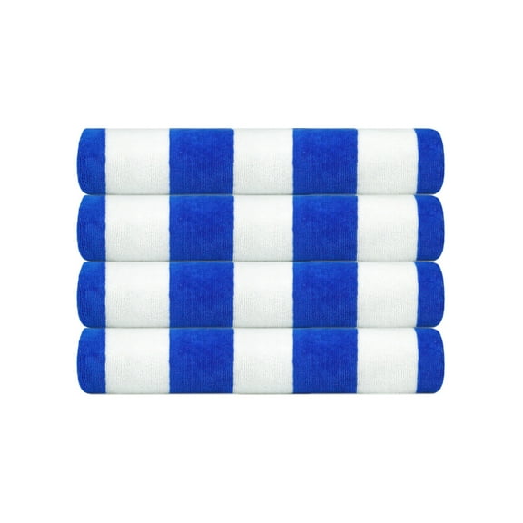 Mainstays Cabana Beach Towels 4pk, Size 58" x 28", Blue