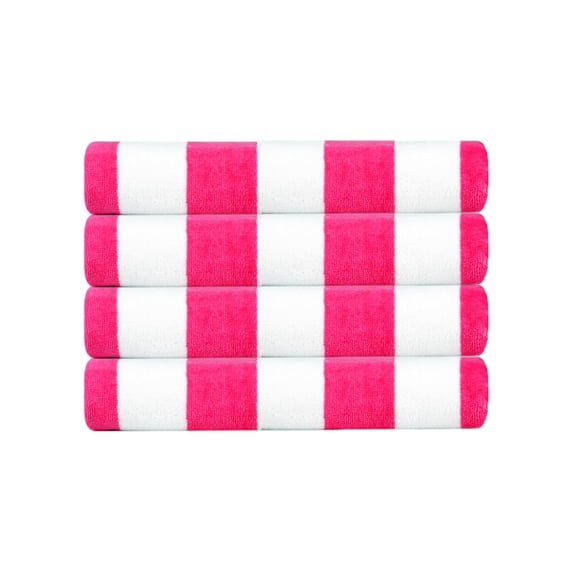 Mainstays Cabana Beach Towels 4pk, Size 58" x 28", Pink