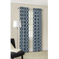 thumbnail image 1 of Mainstays Calix Fashion Light Filtering Rod Pocket Window Curtain Panel Pair, Set of 2, Indigo, 28 x 63, 1 of 2