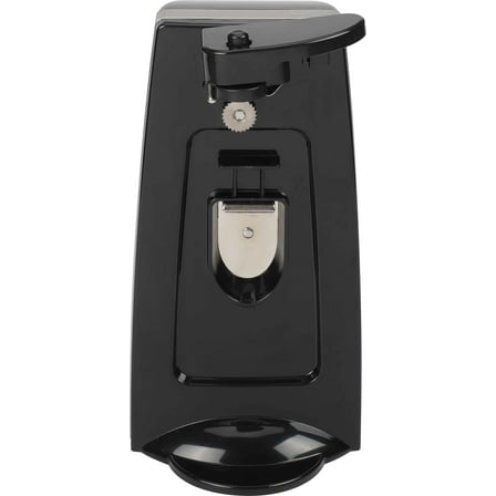 Mainstays Can Opener and Knife Sharpener, Bottle Opener with Removable Cutting Lever Black