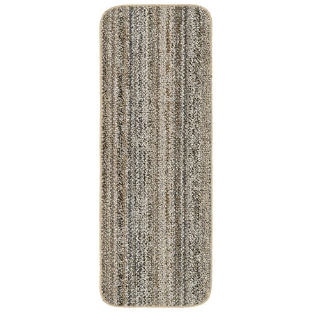 Mainstays Carnival Stripe Polypropylene Assorted Earth Tones Indoor Area Rug, 20" x 54"