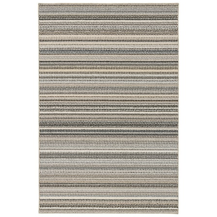 Mainstays Carnival Stripe Polypropylene Assorted Earth Tones Indoor Area Rug, 3' x 5'