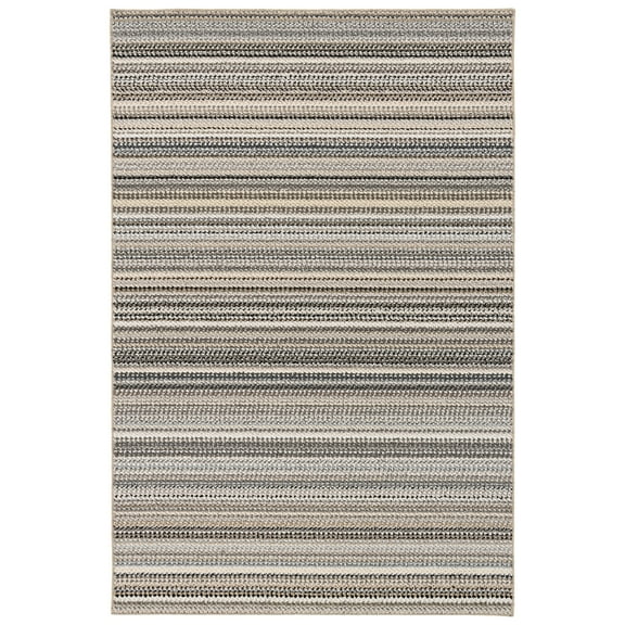 Mainstays Carnival Stripe Polypropylene Assorted Earth Tones Indoor Area Rug, 3' x 5'