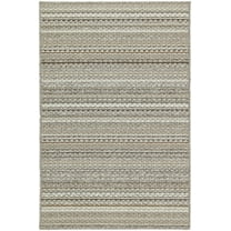 Mainstays Carnival Stripe Polypropylene Assorted Earth Tones Indoor Area Rug, 54" x 72"