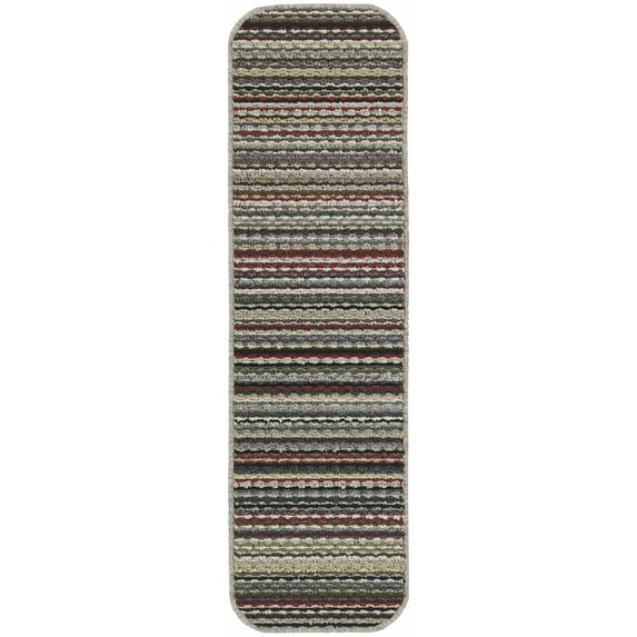 Mainstays Carnival Stripe Polypropylene Assorted Multi Colors Indoor Area Rug, 20" x 54"