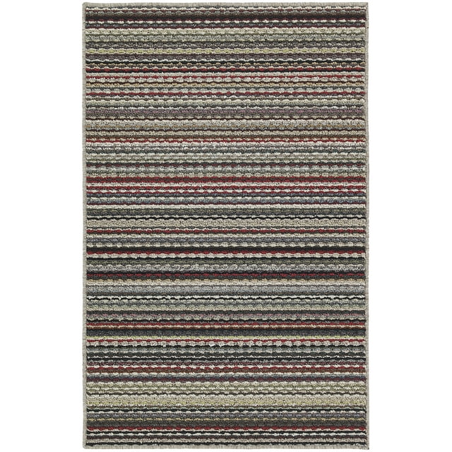 Mainstays Carnival Stripe Polypropylene Assorted Multi Colors Indoor Area Rug, 40" x 60"