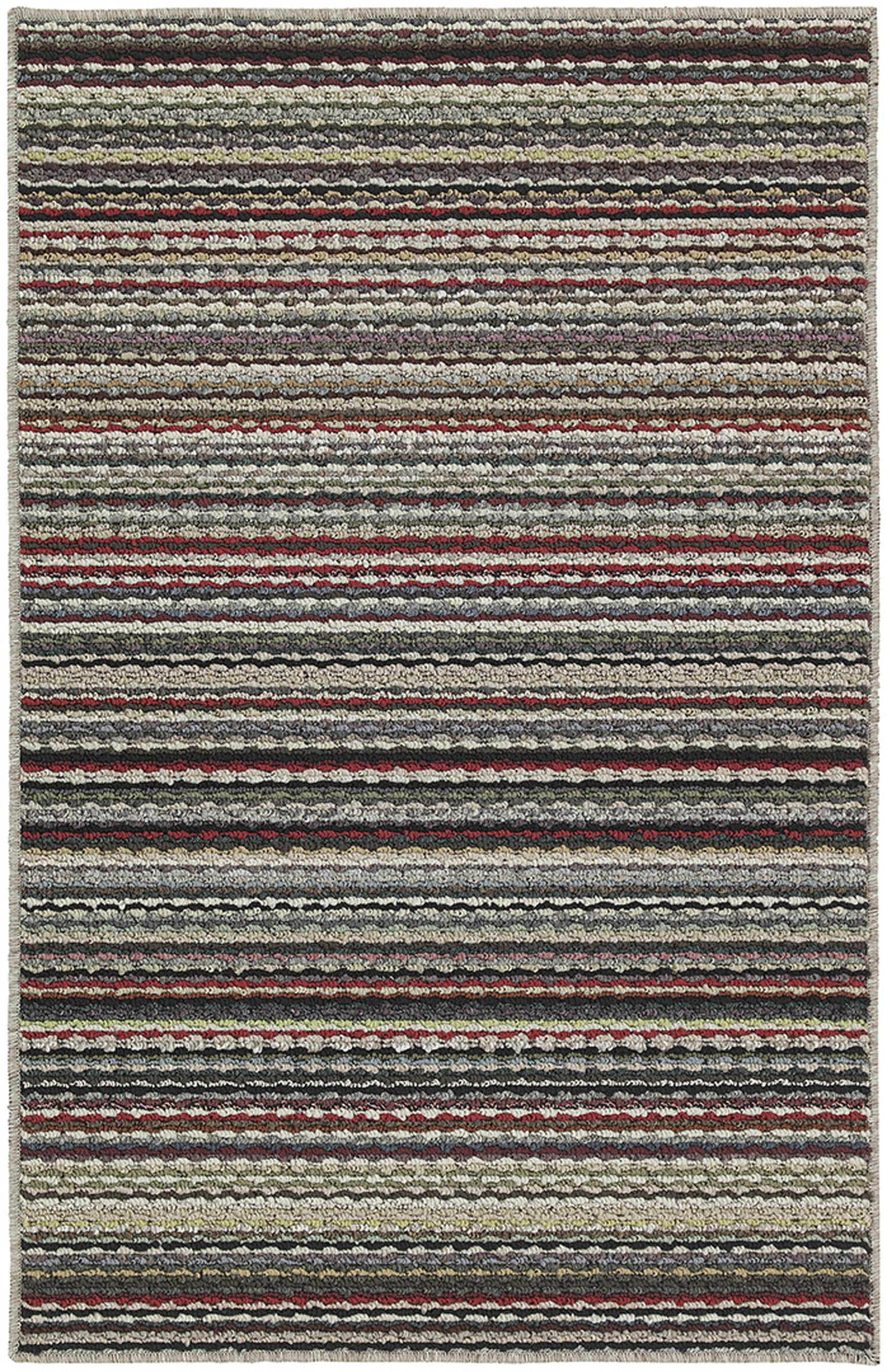 Mainstays Carnival Stripe Polypropylene Assorted Multi Colors Indoor Area Rug, 54" x 72"