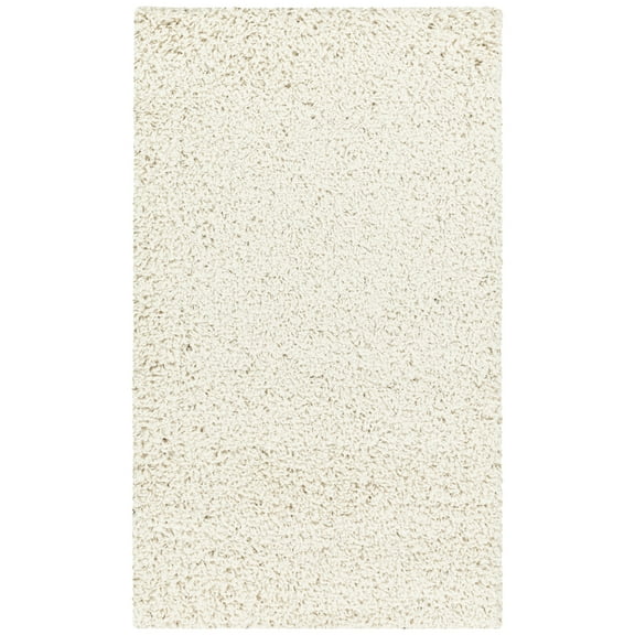 Mainstays Casual Solid Ivory Tufted Shag Indoor Accent Rug, 2'6"x3'10"