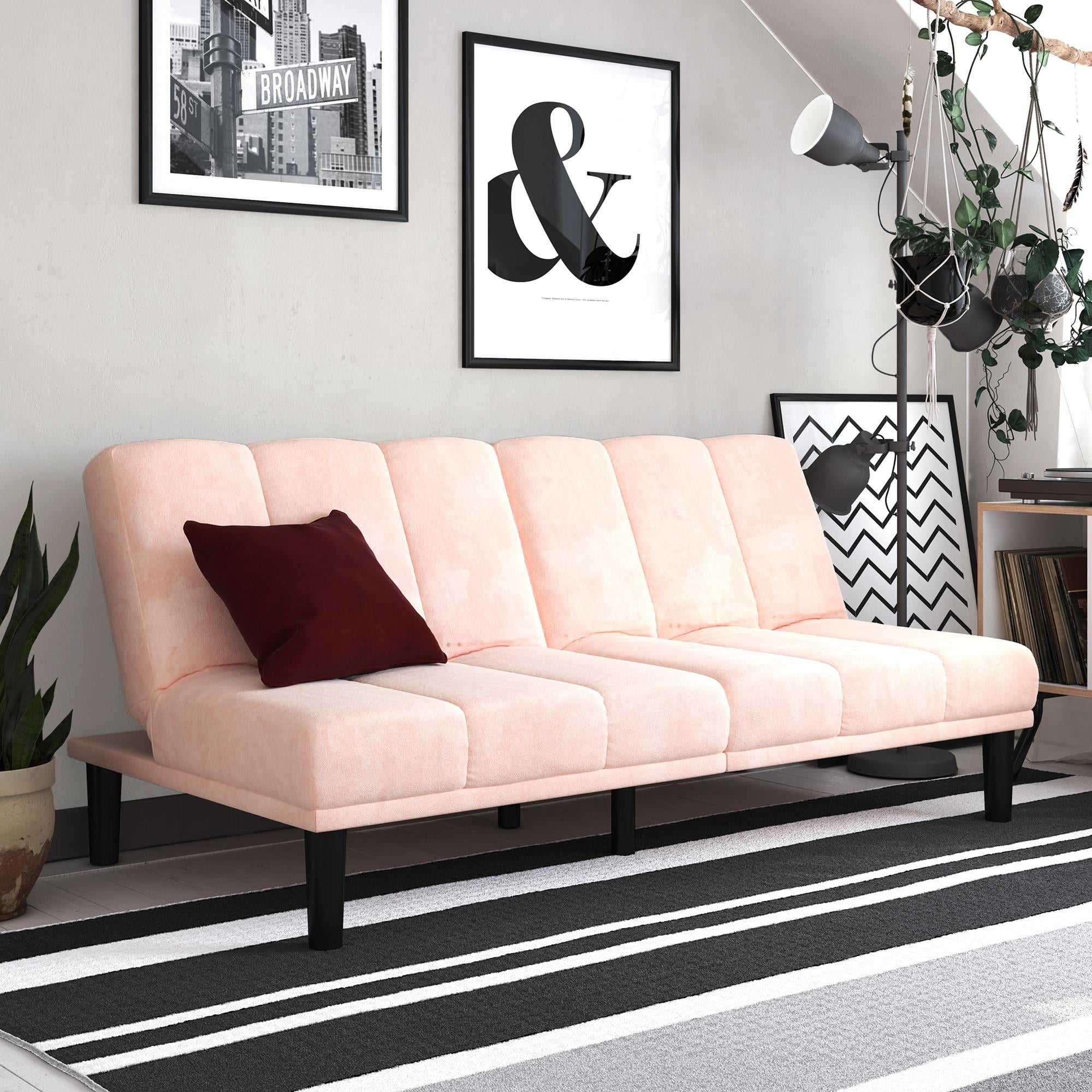 Mainstays Channel Cushion Futon, Multiple Colors