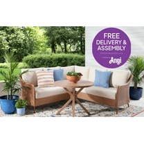 Mainstays Chelsea Outdoor Patio Steel 4-Piece Sectional Dining Set, Beige