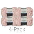 thumbnail image 1 of Mainstays Heathered Chenille Yarn, 33 yd, Daylily Pink, 100% Polyester, Super Bulky, Pack of 4, 1 of 5