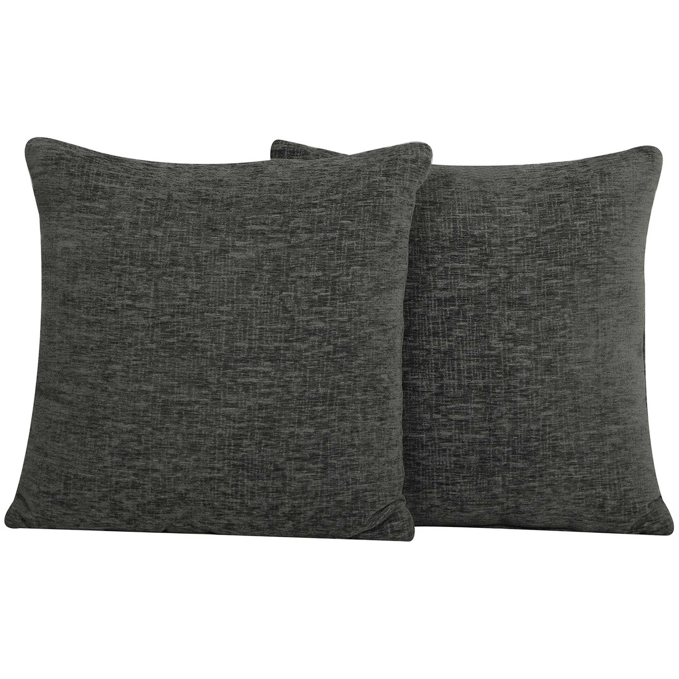 Mainstays Chenille Square Grey Pillow 18''x18'', 2 Pack - image 1 of 5