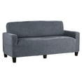 thumbnail image 1 of Mainstays Chenille Stretch-to-Fit Loveseat Fabric Slipcover,  for 2 People, 1-Piece, Blue, 1 of 10